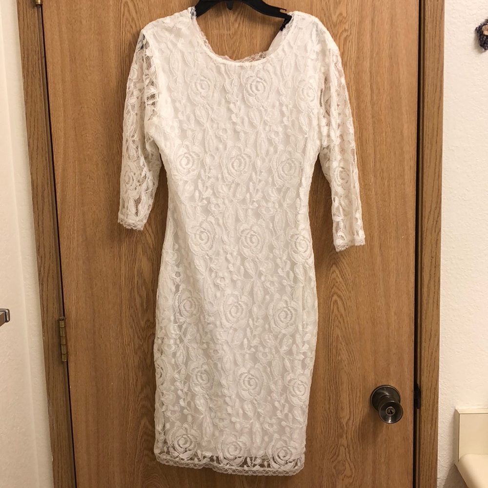 White lace dress